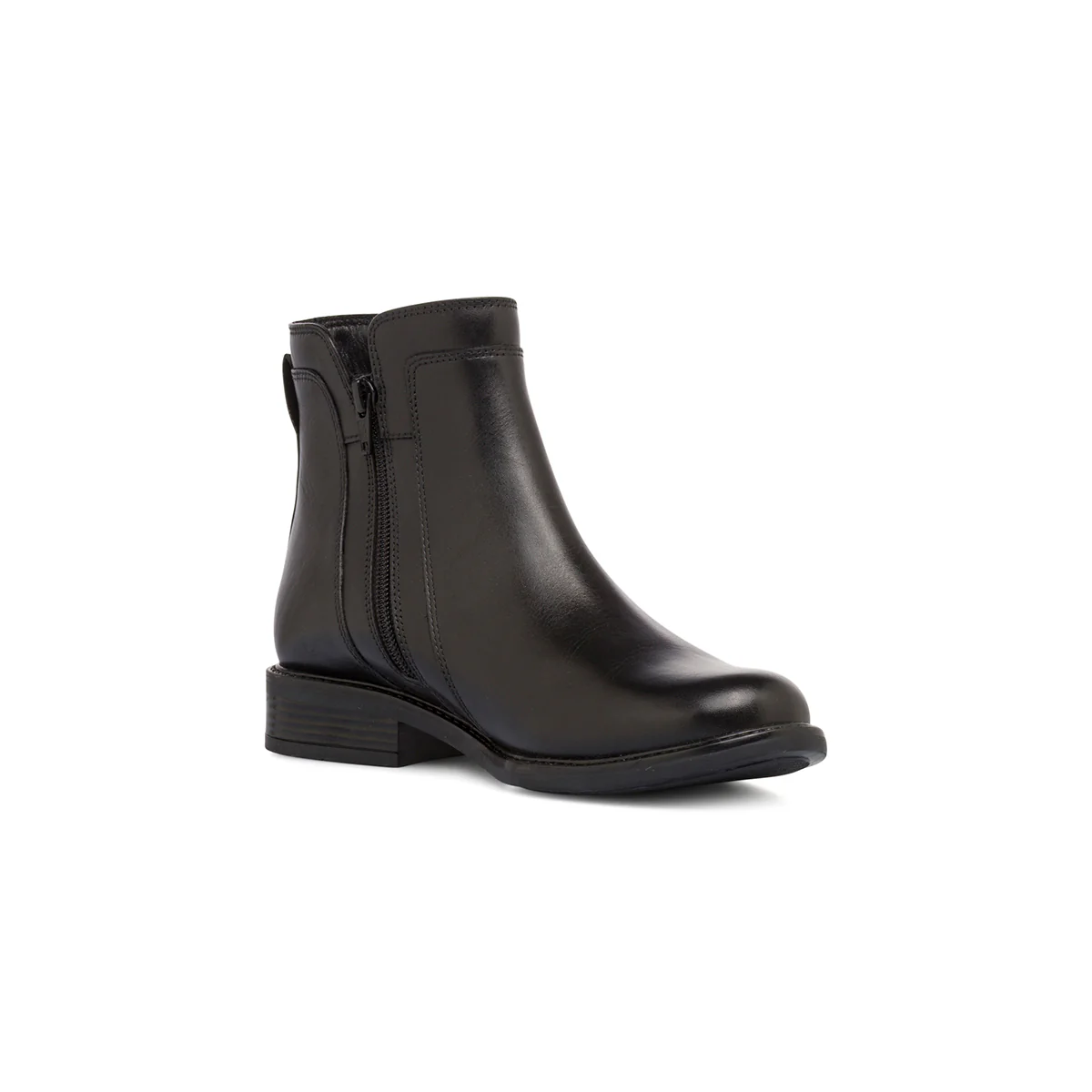 Stivaletti neri da Donna in pelle con zip Primopiano - Image 4