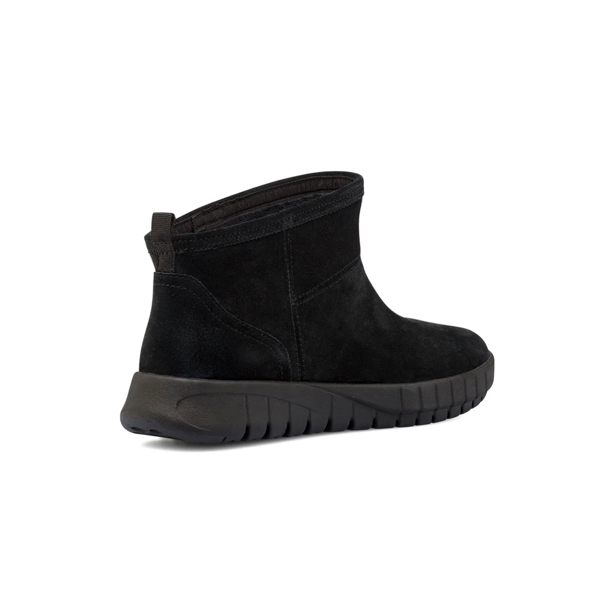 Stivaletti neri da donna in pelle scamosciata slip-on Geox - Image 3