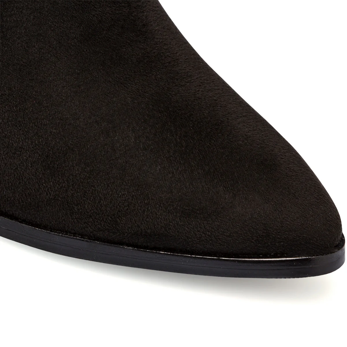 Stivaletti neri da donna in tessuto con inserti elastici e tacco 9 cm Lora Ferres - Image 5