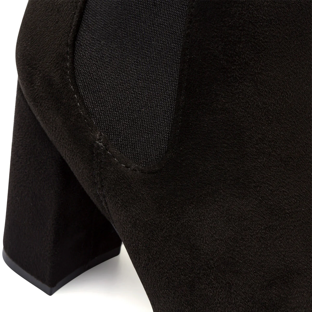 Stivaletti neri da donna in tessuto con inserti elastici e tacco 9 cm Lora Ferres - Image 6