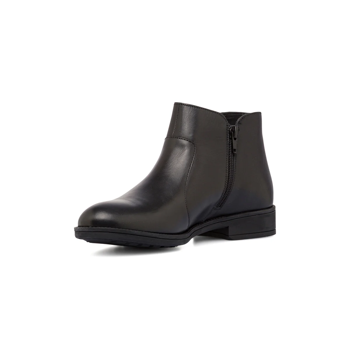 Stivaletti neri da donna traspiranti in pelle Geox - Image 4