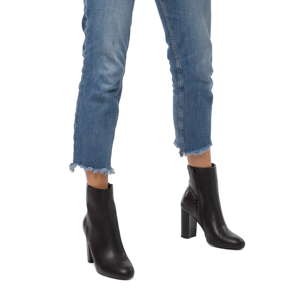 Stivaletti neri effetto cocco da donna con tacco 9 cm Swish Jeans - Image 4