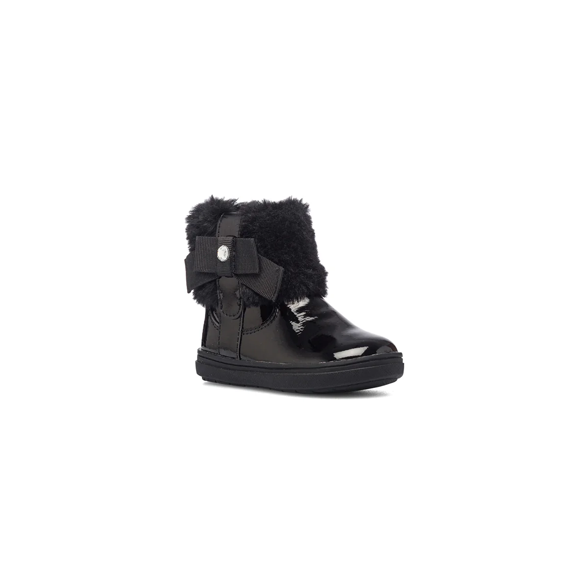 Stivaletti neri effetto vernice con colletto imbottito Le scarpe di Alice - Image 2