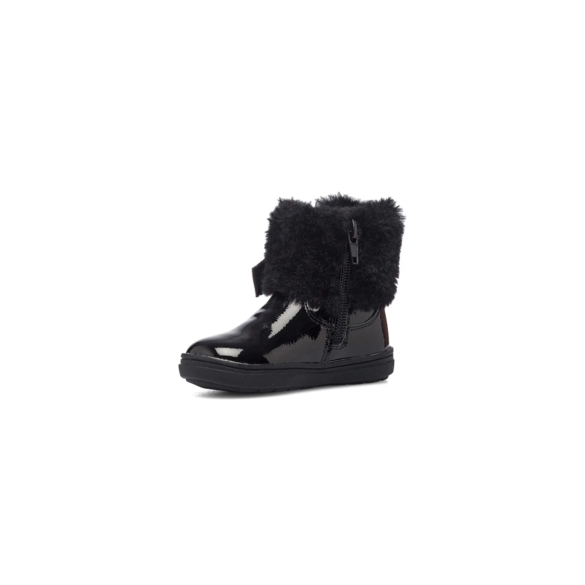 Stivaletti neri effetto vernice con colletto imbottito Le scarpe di Alice - Image 4