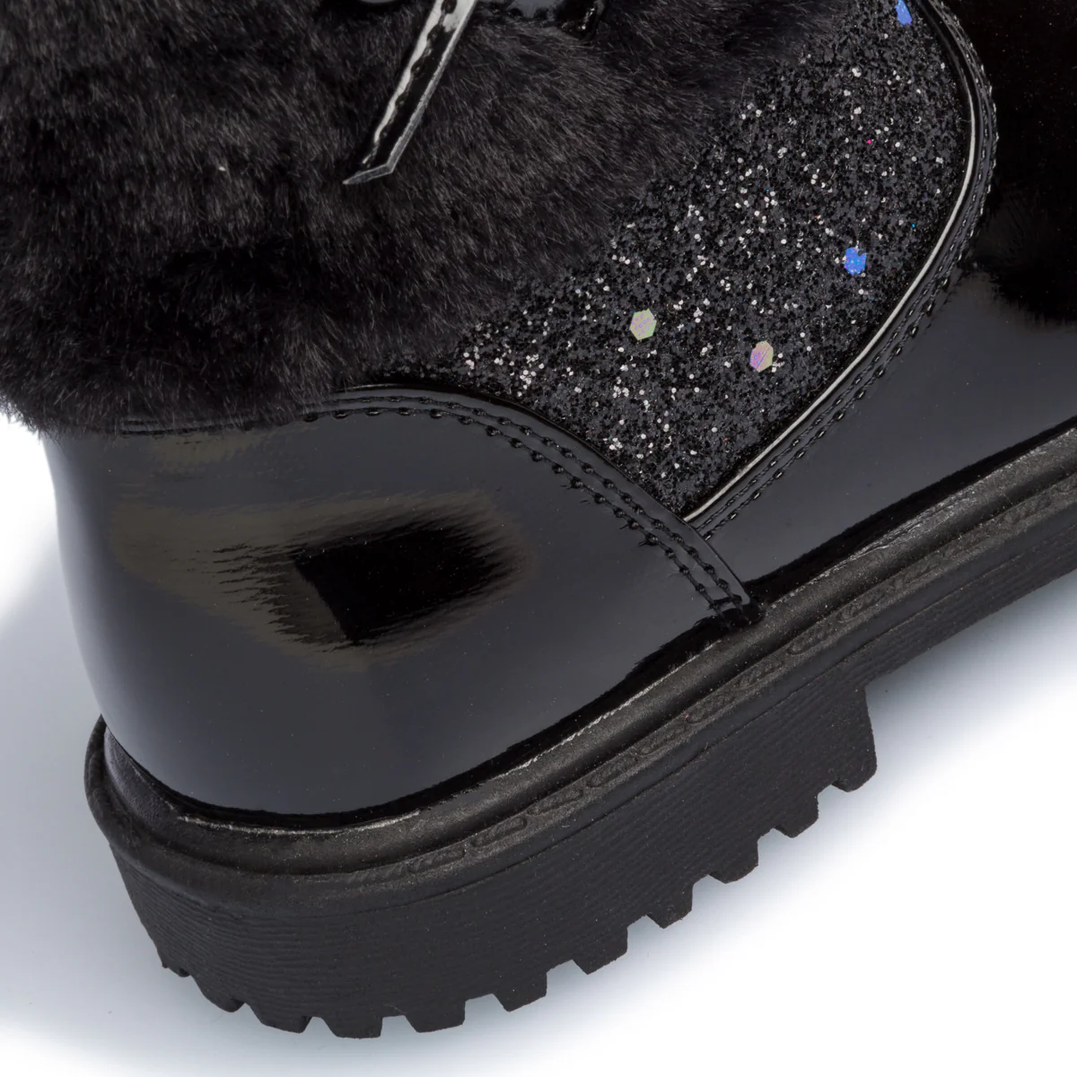Stivaletti neri effetto vernice con colletto imbottito Le scarpe di Alice - Image 8