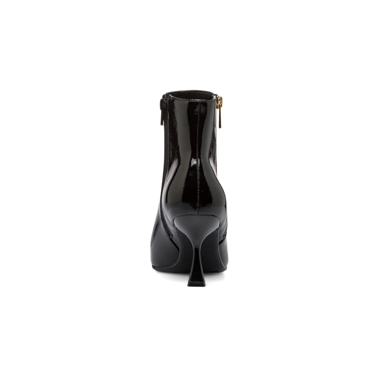 Stivaletti neri effetto vernice da donna con tacco a rocchetto 8 cm Lora Ferres - Image 8