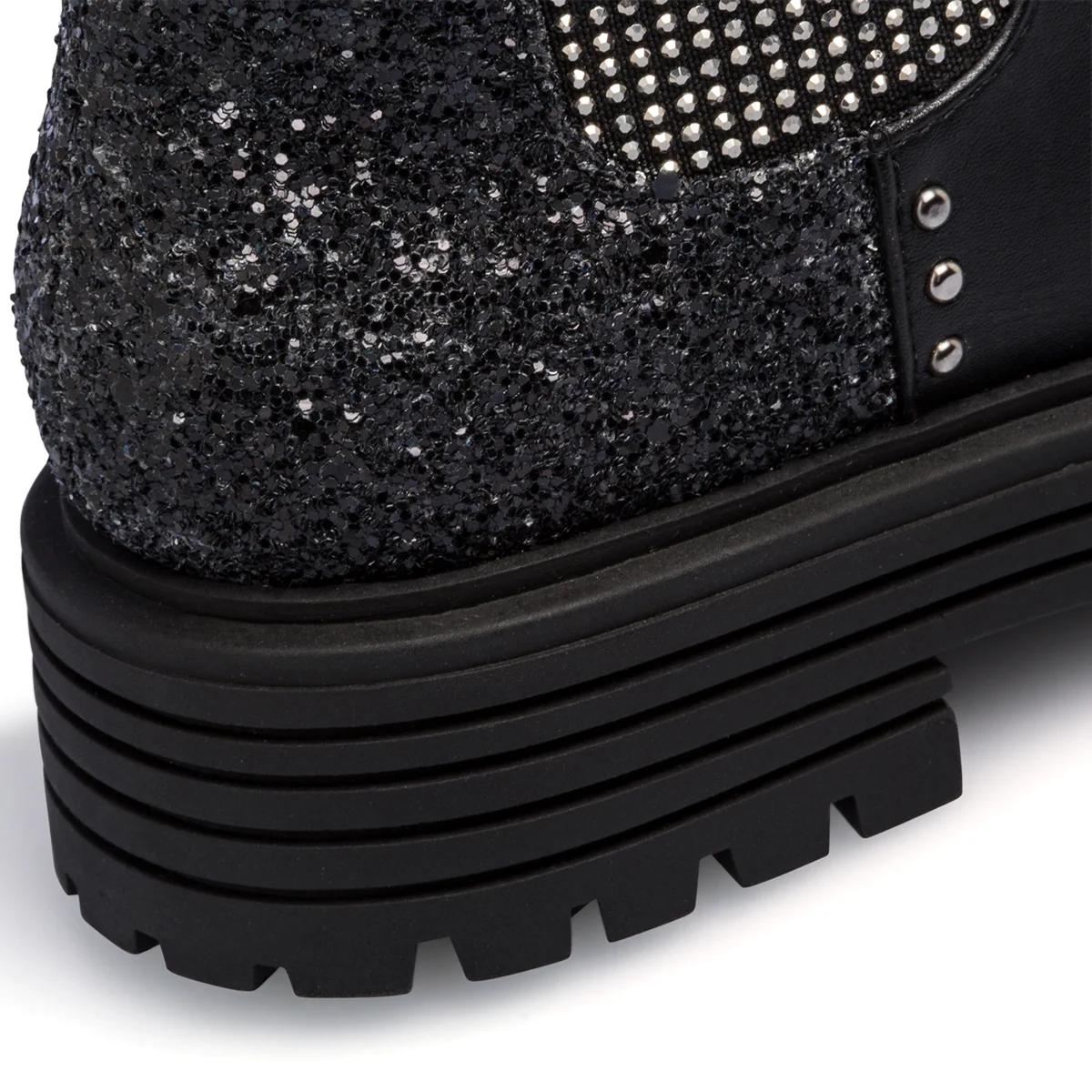 Stivaletti neri glitterati da bambina 10 Baci - Image 8