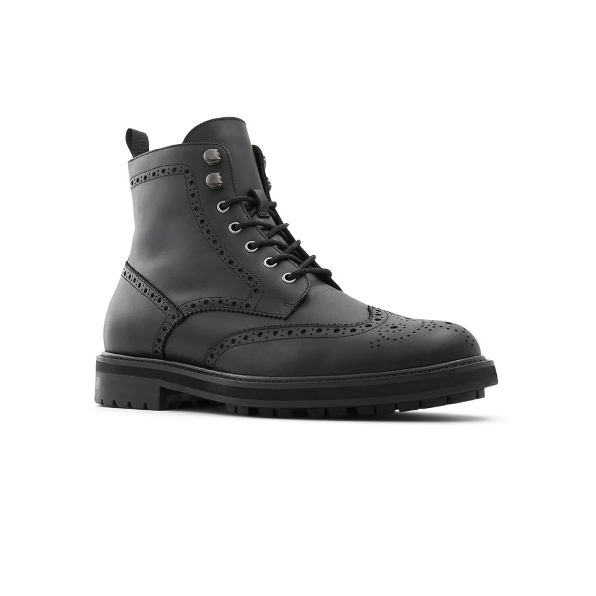 Stivaletti neri in pelle con dettagli brogue ALDO Silawyr - Image 2