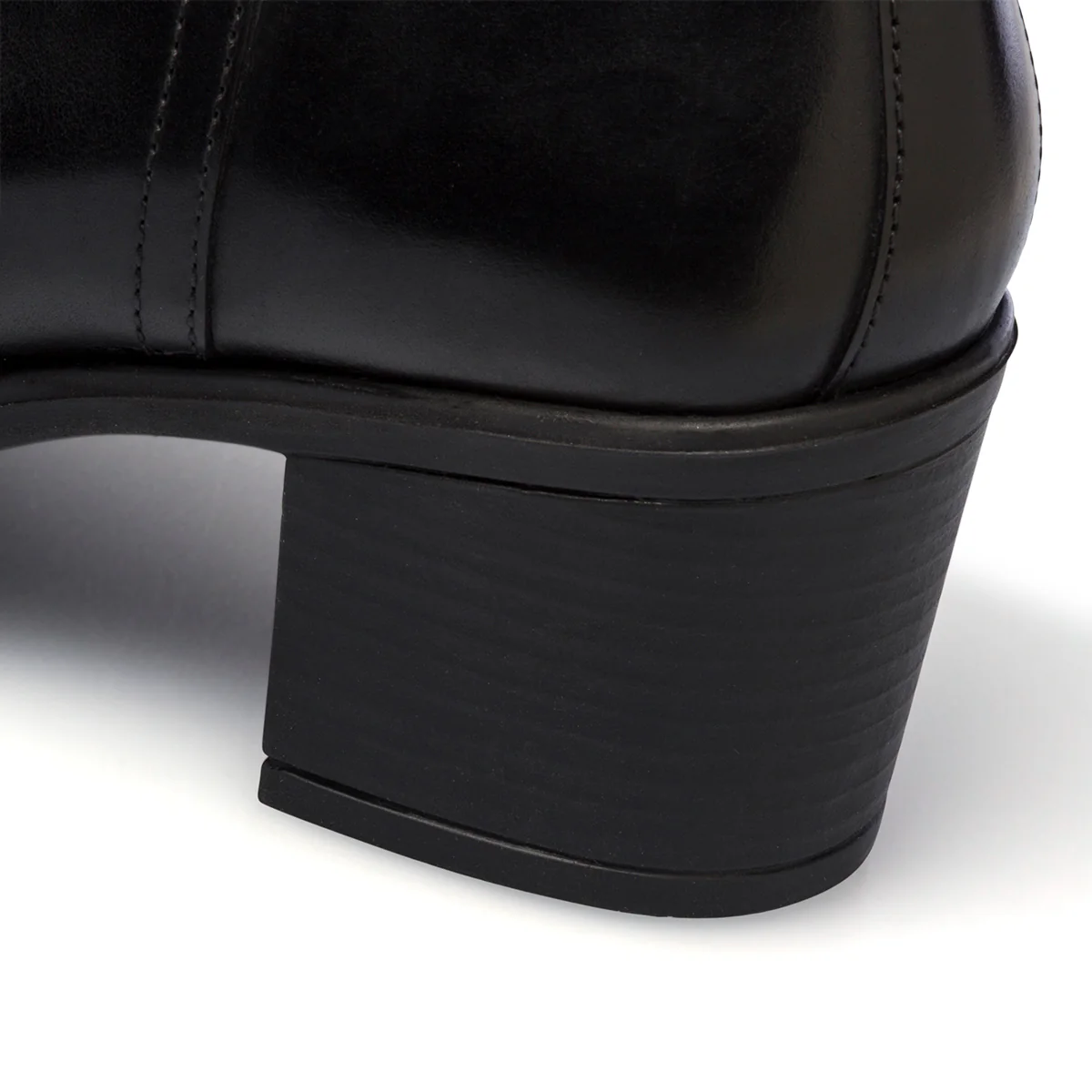 Stivaletti neri in pelle con tacco 5 cm Primopiano - Image 8