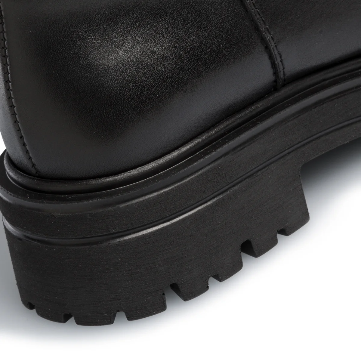 Stivaletti neri in pelle con zip laterale Primopiano - Image 8