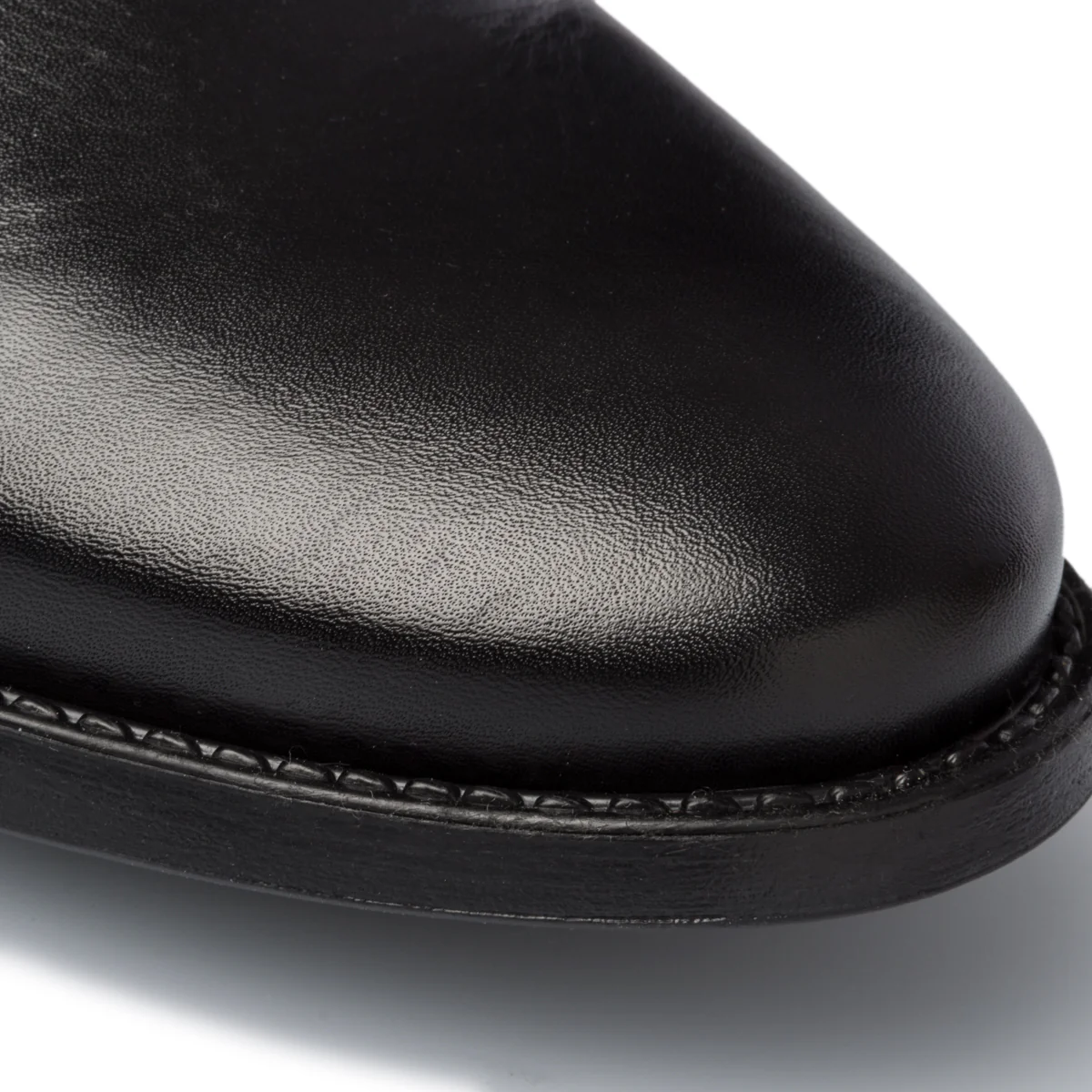 Stivaletti neri in pelle con zip laterali P Essentials - Image 5
