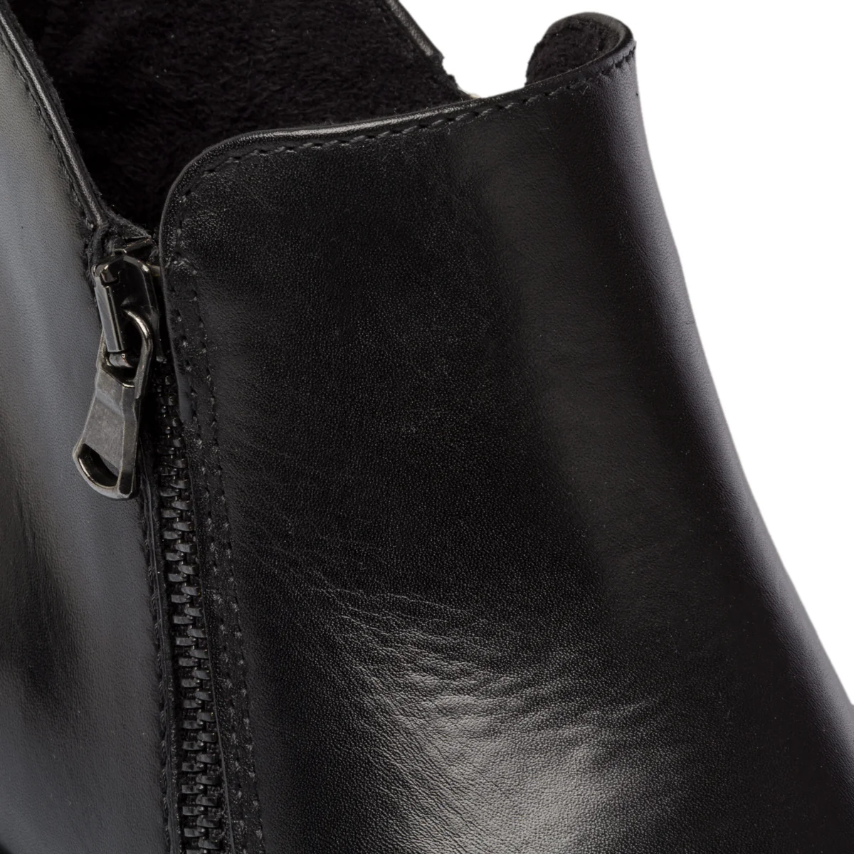 Stivaletti neri in pelle con zip laterali P Essentials - Image 6