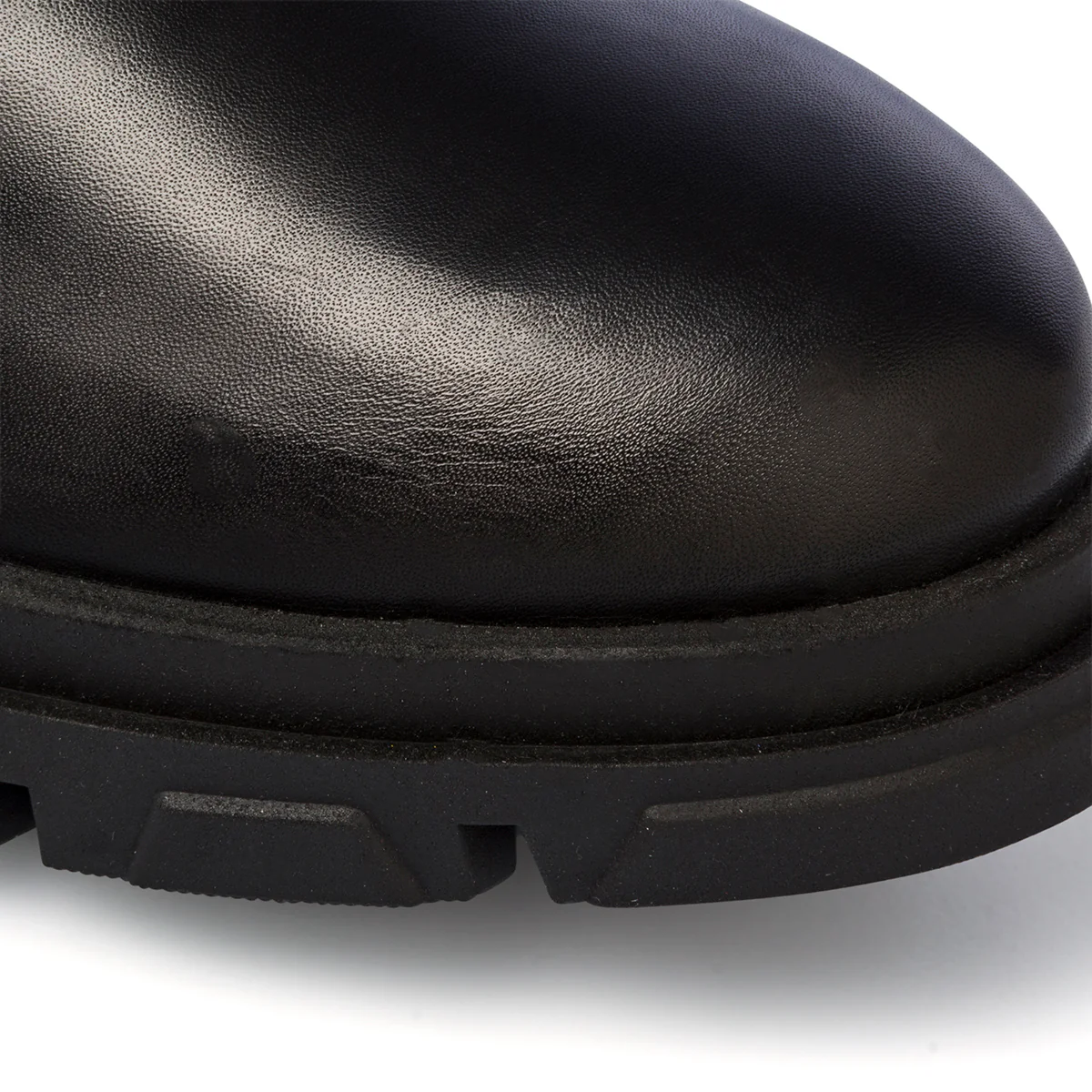 Stivaletti neri in pelle da donna con inserti elastici Primopiano - Image 5