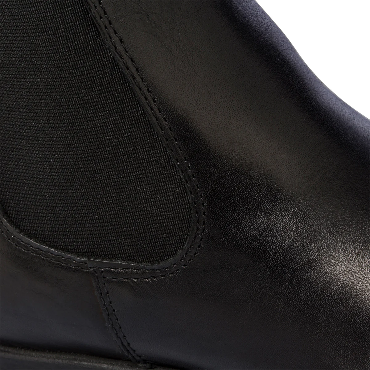 Stivaletti neri in pelle da donna con inserti elastici Primopiano - Image 6