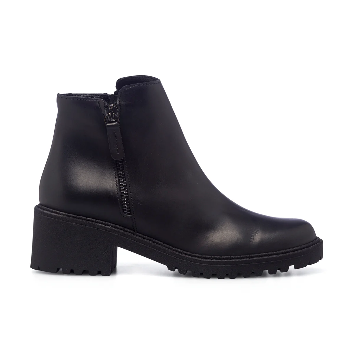 Stivaletti neri in pelle da donna con tacco 5 cm P Essentials