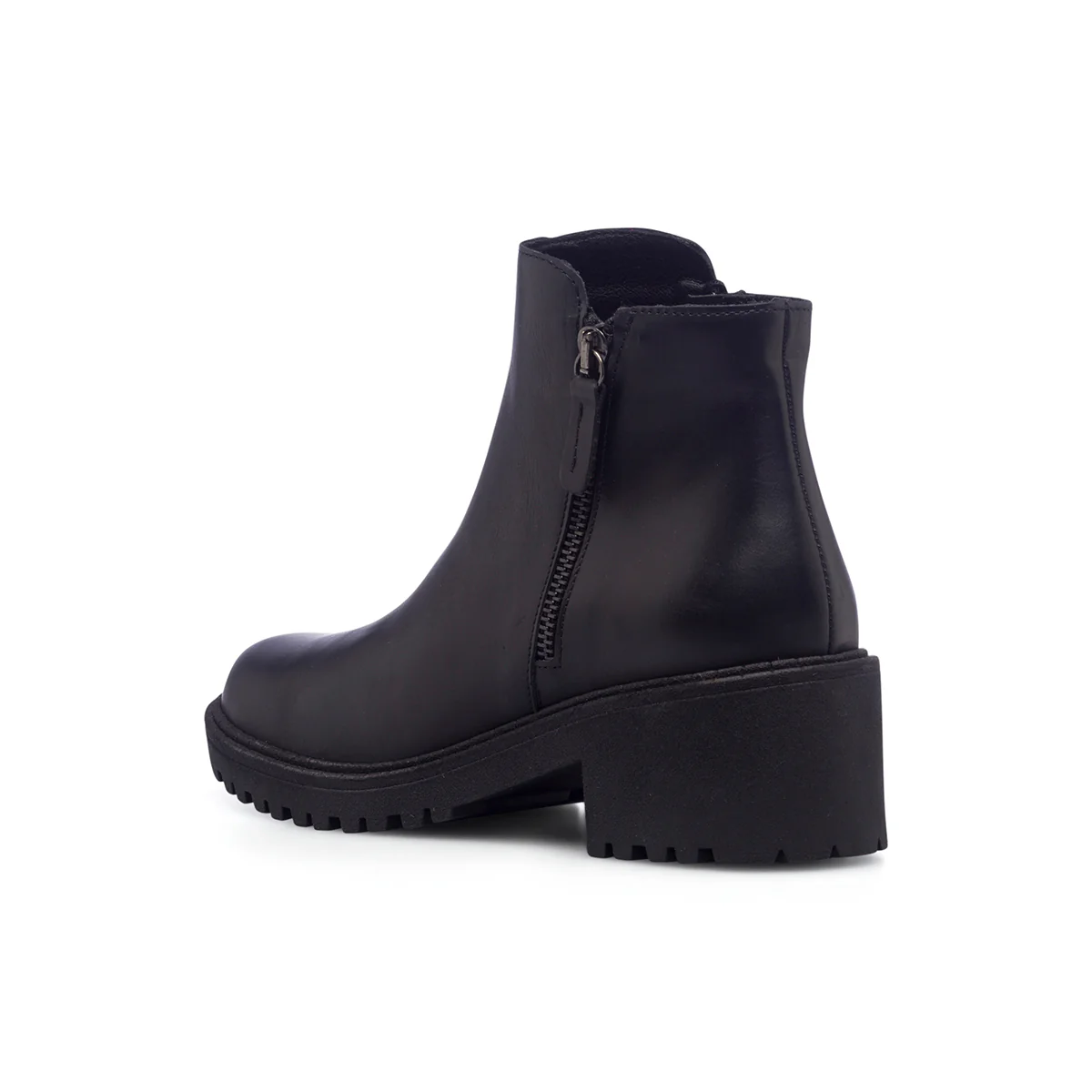 Stivaletti neri in pelle da donna con tacco 5 cm P Essentials - Image 4