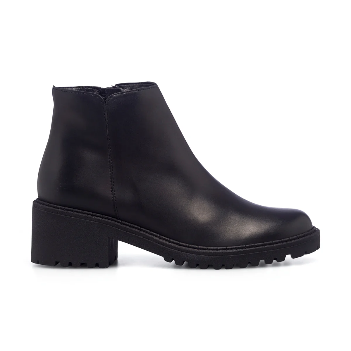 Stivaletti neri in pelle da donna con tacco 5 cm P Essentials