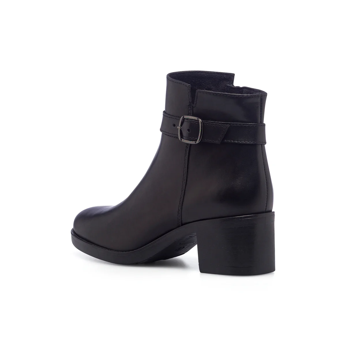 Stivaletti neri in pelle da donna con tacco 5 cm Primopiano - Image 3