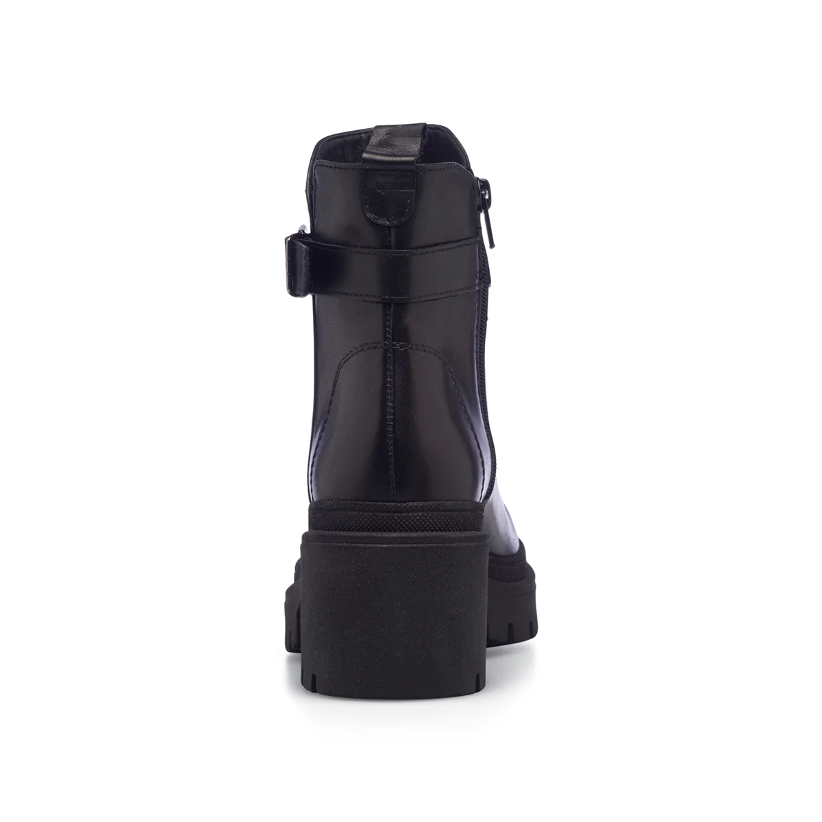Stivaletti neri in pelle da donna con tacco 6 cm e cinturino Primopiano - Image 6