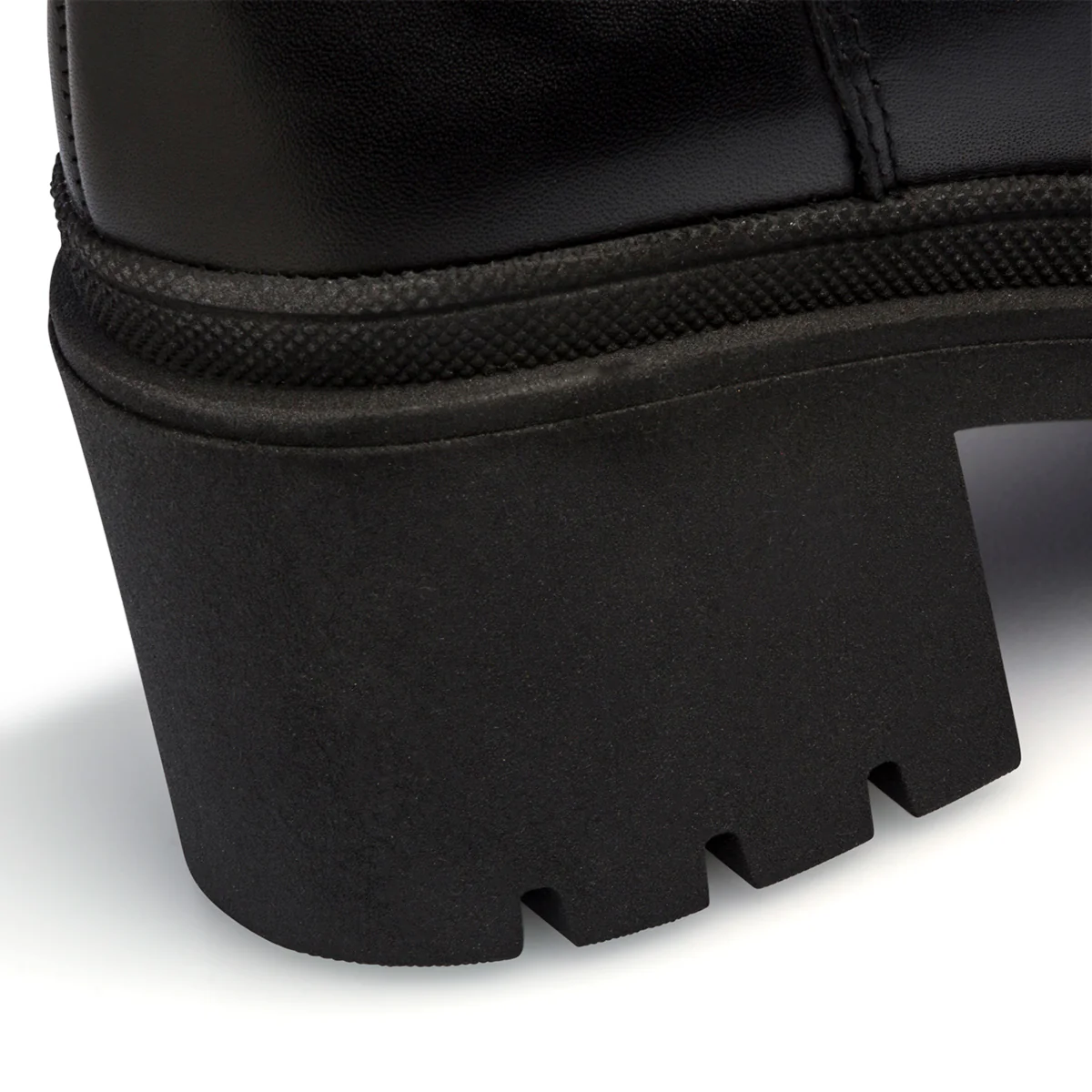 Stivaletti neri in pelle da donna con tacco 6 cm e inserti elastici Primopiano - Image 8
