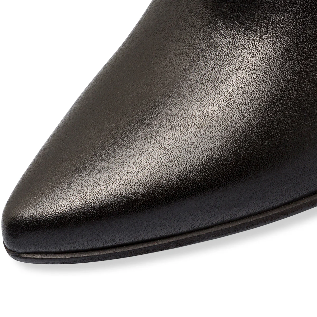 Stivaletti neri in pelle da donna con tacco 7 cm P Essentials - Image 5