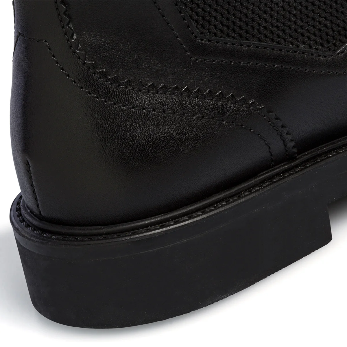 Stivaletti neri in pelle da uomo con inserti elastici Romeo Gigli - Image 7