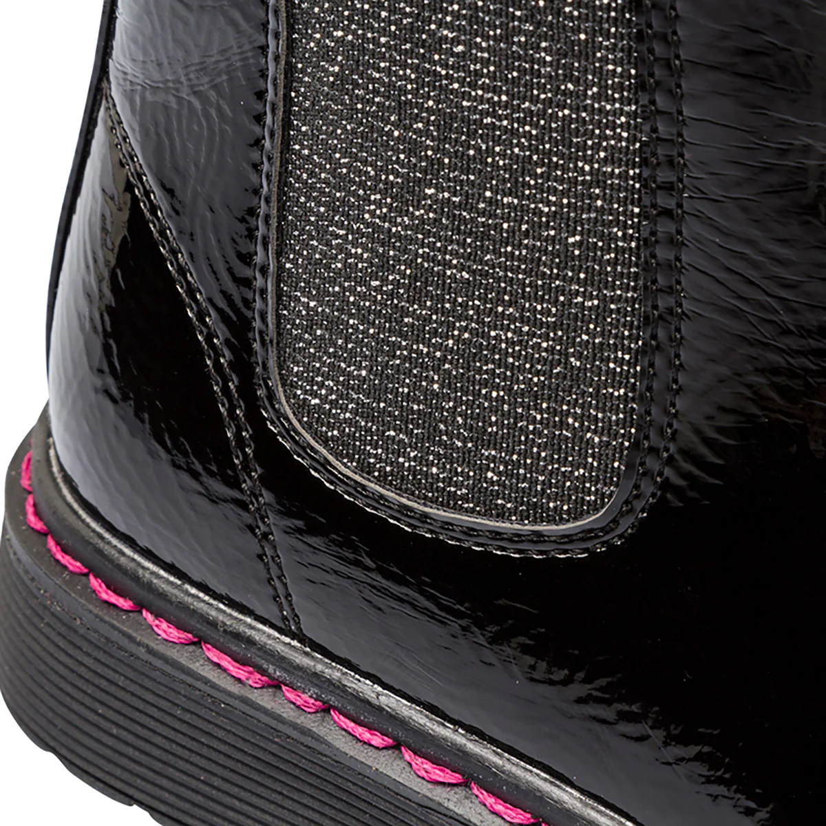 Stivaletti neri in vernice da bambina con zip e inserto elastico Le scarpe di Alice - Image 7