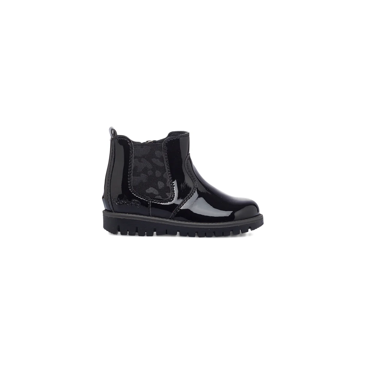 Stivaletti neri in vernice da bambina con zip ed elastico Primigi Roxy