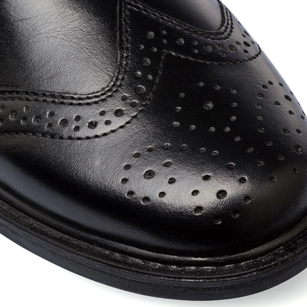 Stivaletti brogue comfort nero da uomo in pelle P Soft - Image 5