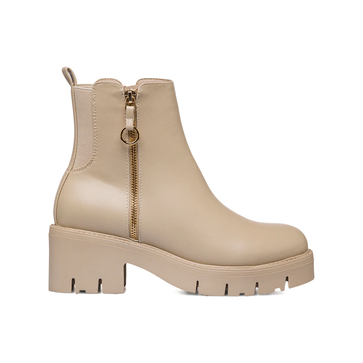 Stivaletti nude da Donna con zip e tacco 7 cm Swish Jeans