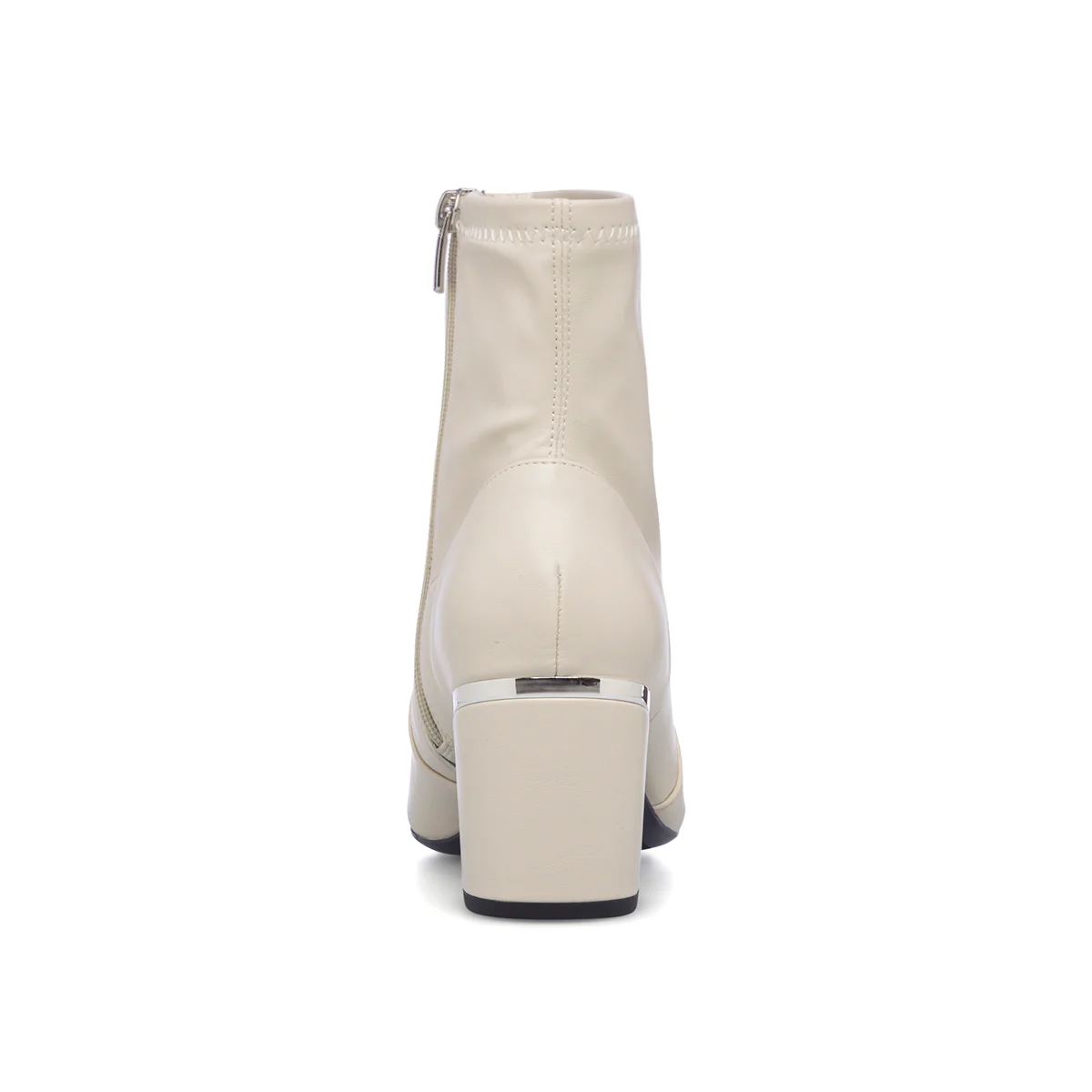 Stivaletti off-white da donna con dettaglio laminato sul tacco Lora Ferres - Image 10