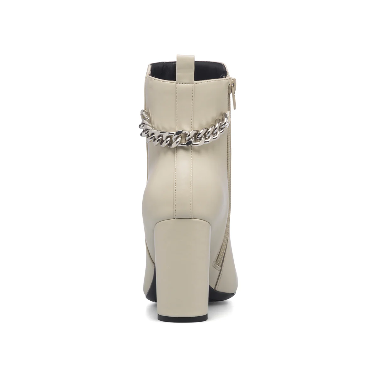 Stivaletti off-white da donna con tacco 9 cm e catena Swish Jeans - Image 16