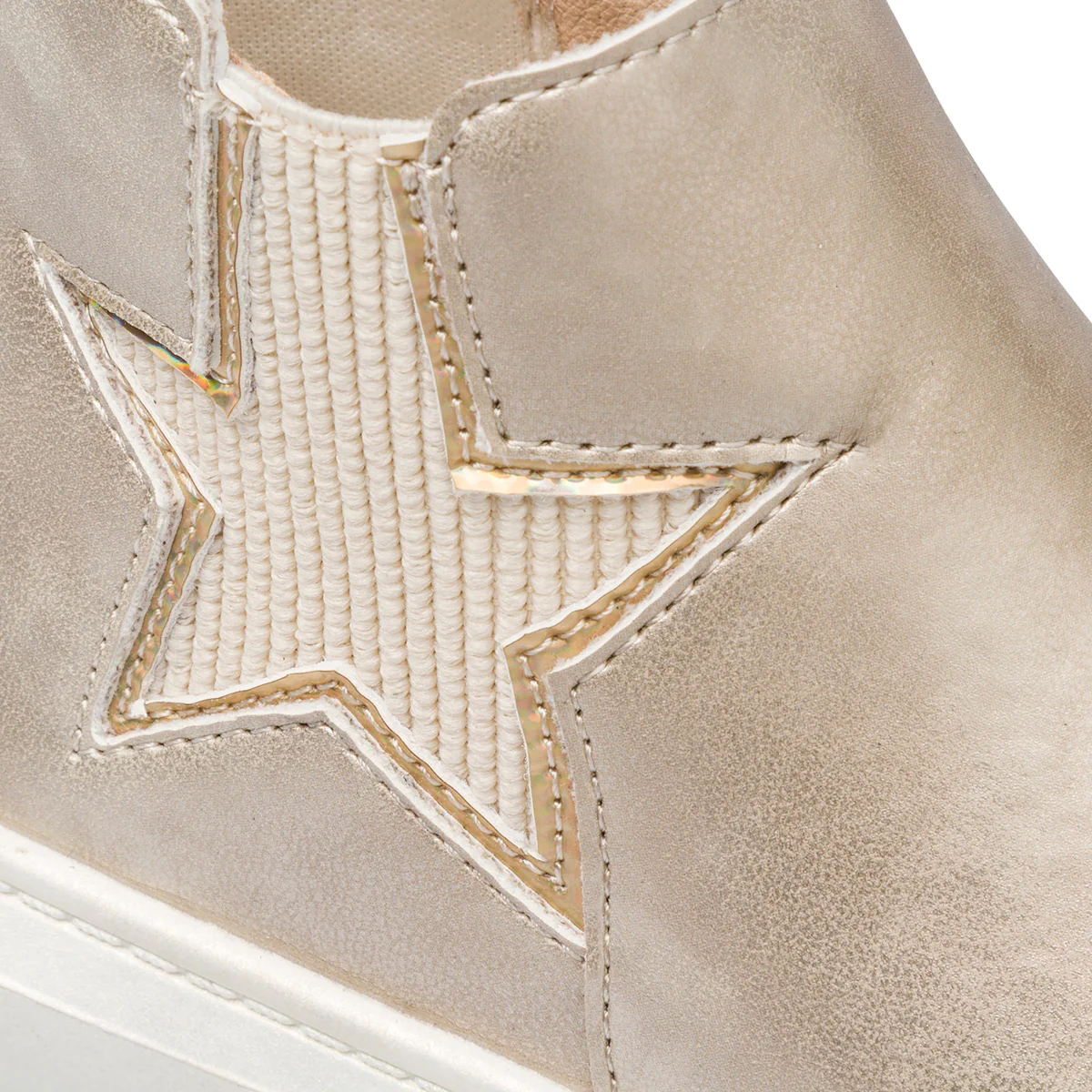 Stivaletti oro da bambina con zip e stella Le scarpe di Alice - Image 7