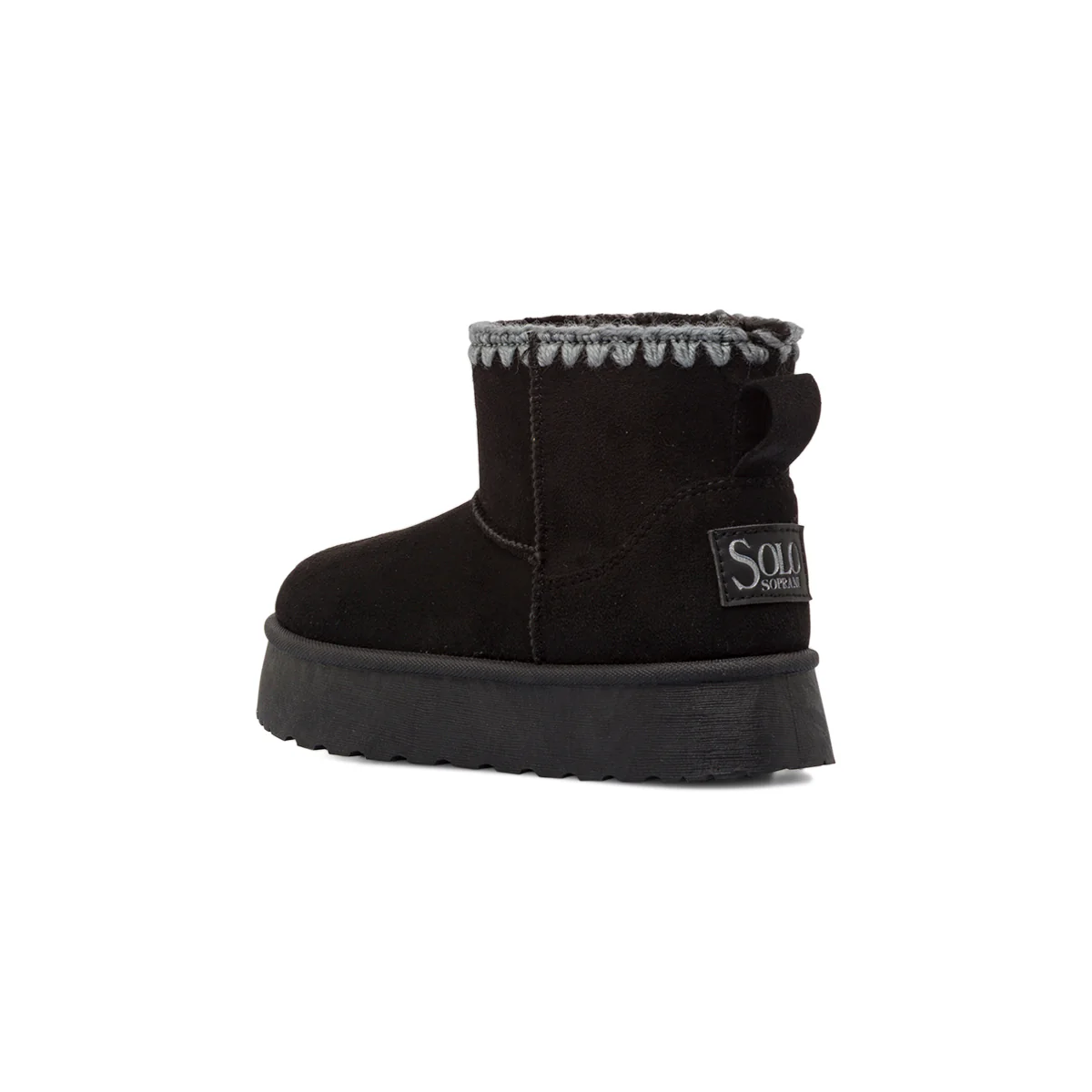 Stivaletti platform imbottiti cozy boots da bambina neri Solo Soprani - Image 3