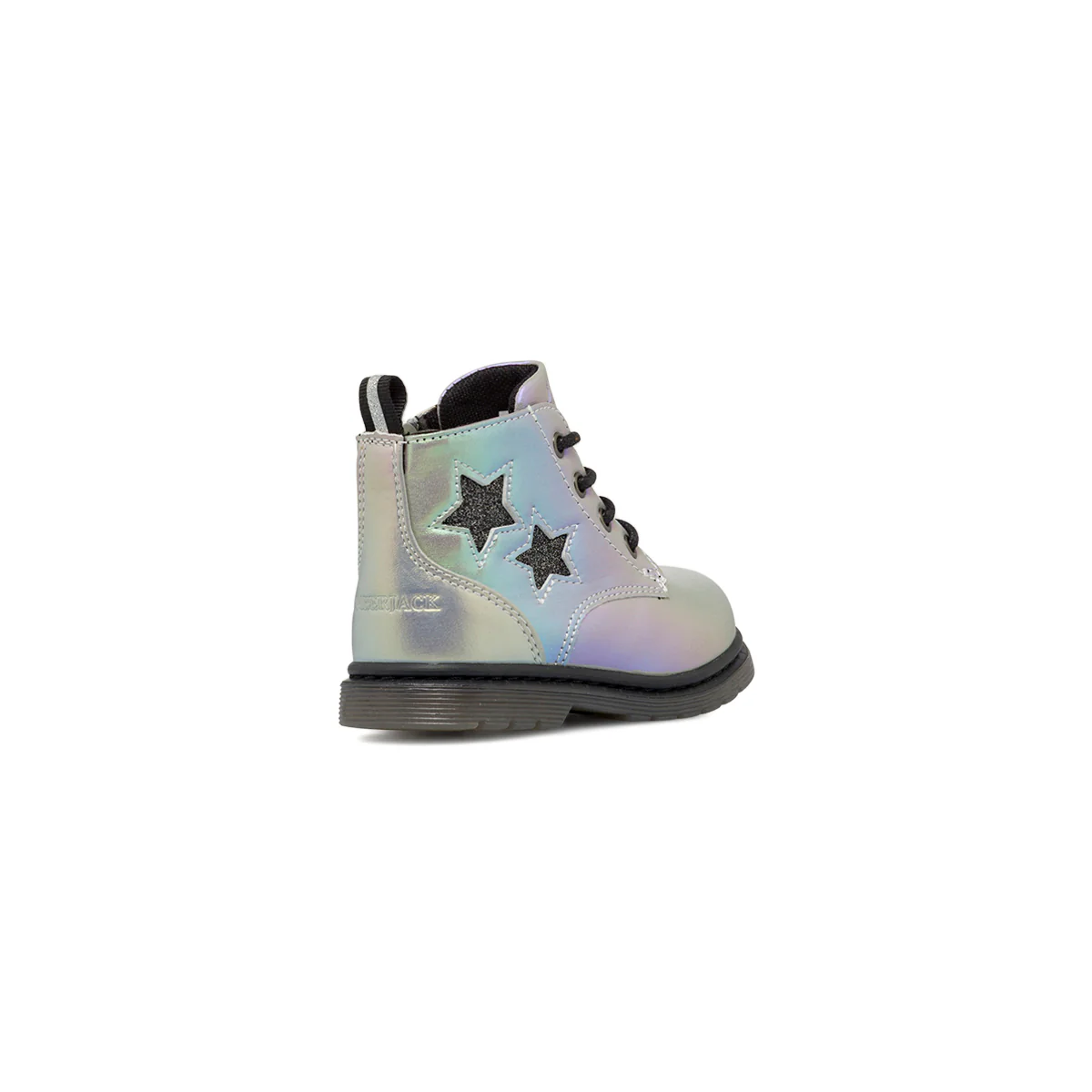 Stivaletti Primi Passi da bambina argento iridescenti con stelle glitter Lumberjack - Image 3