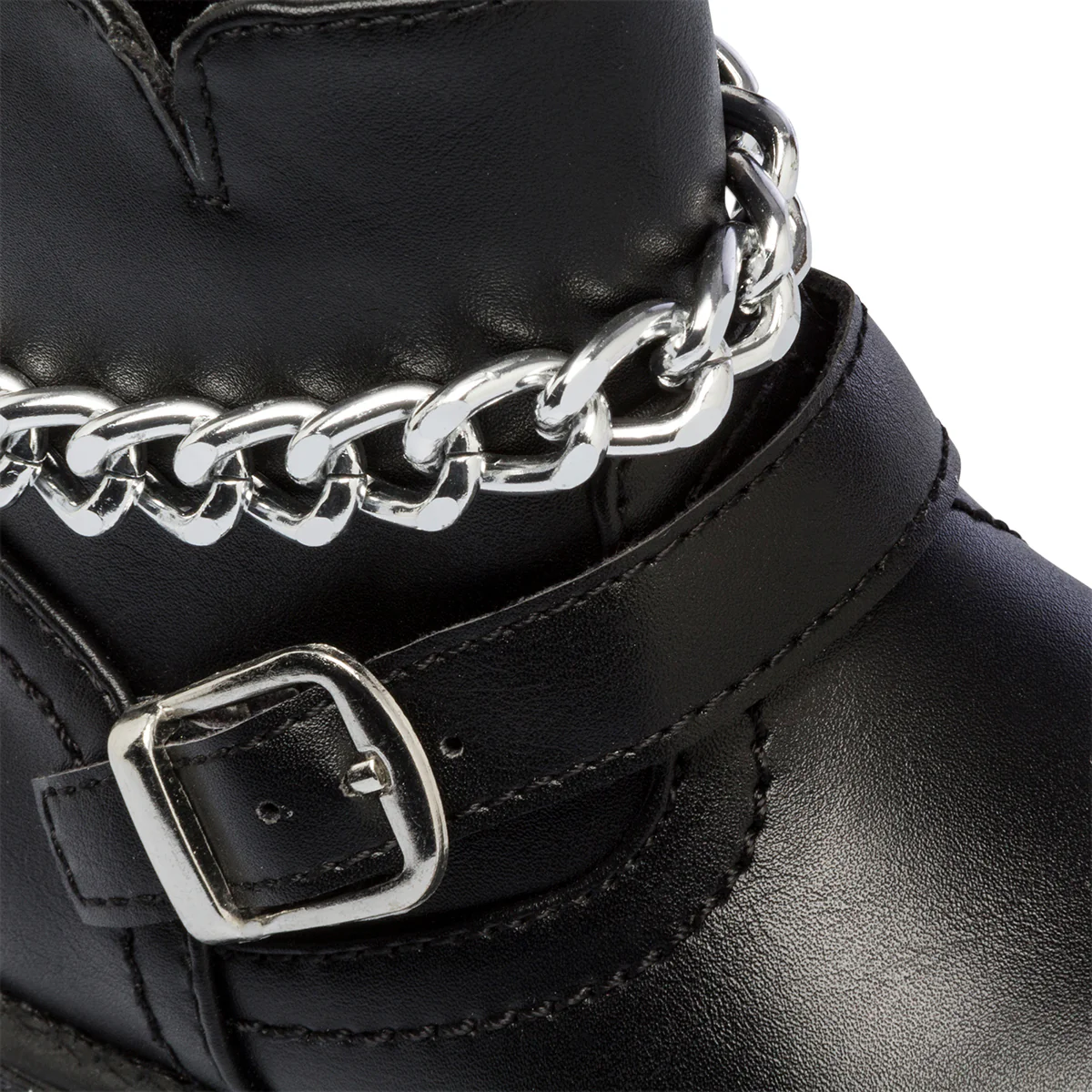 Stivaletti primi passi neri da bambina con catenina Le scarpe di Alice - Image 7