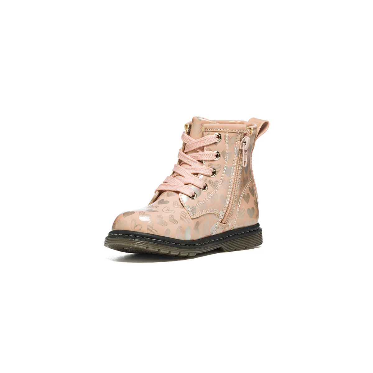 Stivaletti rosa con zip laterale e stampa fantasia Le scarpe di Alice - Image 4