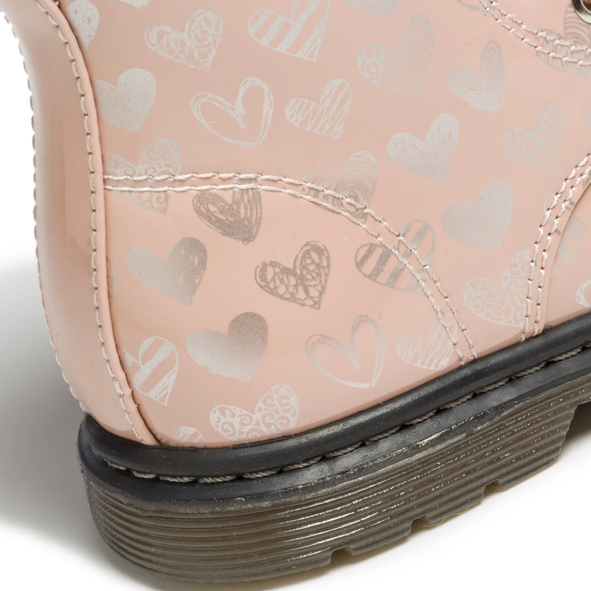 Stivaletti rosa con zip laterale e stampa fantasia Le scarpe di Alice - Image 8