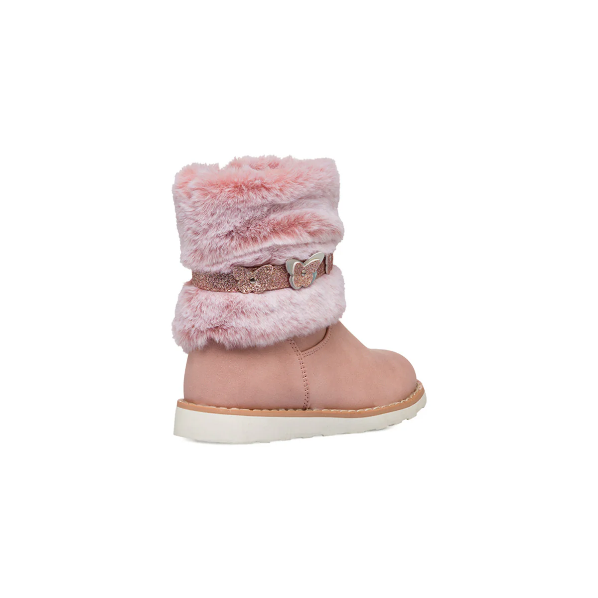 Stivaletti imbottiti rosa da bambina con finta pelliccia Le Scarpe di Alice - Image 3