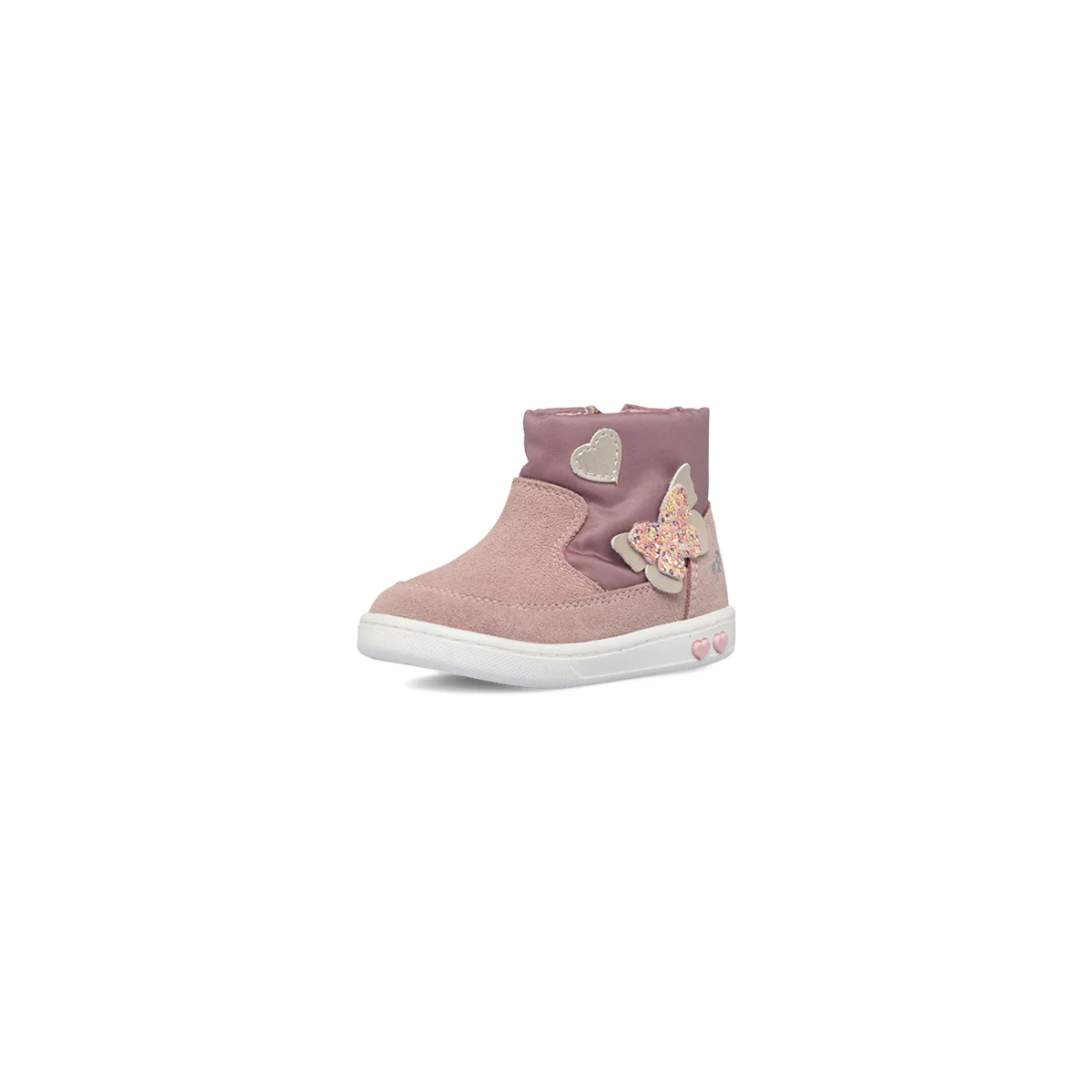Stivaletti rosa da bambina con zip laterale e farfalla Primigi Baby Like - Image 2