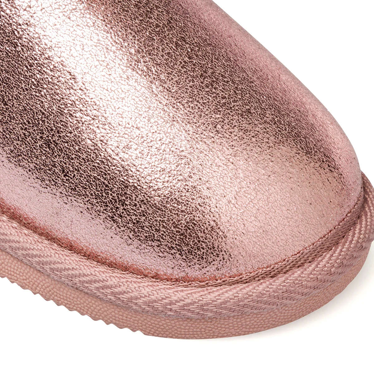 Stivaletti rosa effetto laminato da bambina con pelliccia Le scarpe di Alice - Image 5