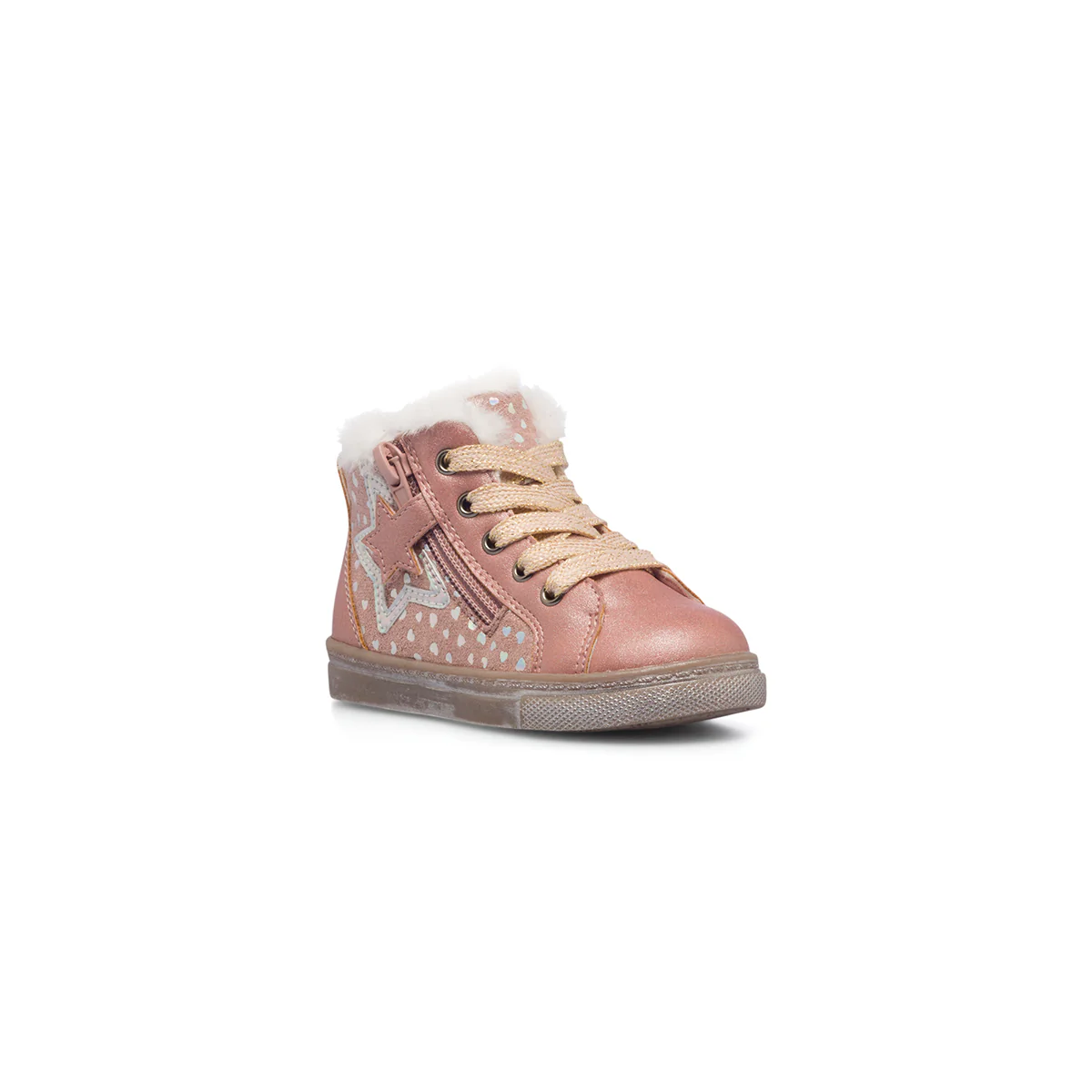 Stivaletti rosa metallizzato da bambina con imbottitura interna Le scarpe di Alice - Image 2