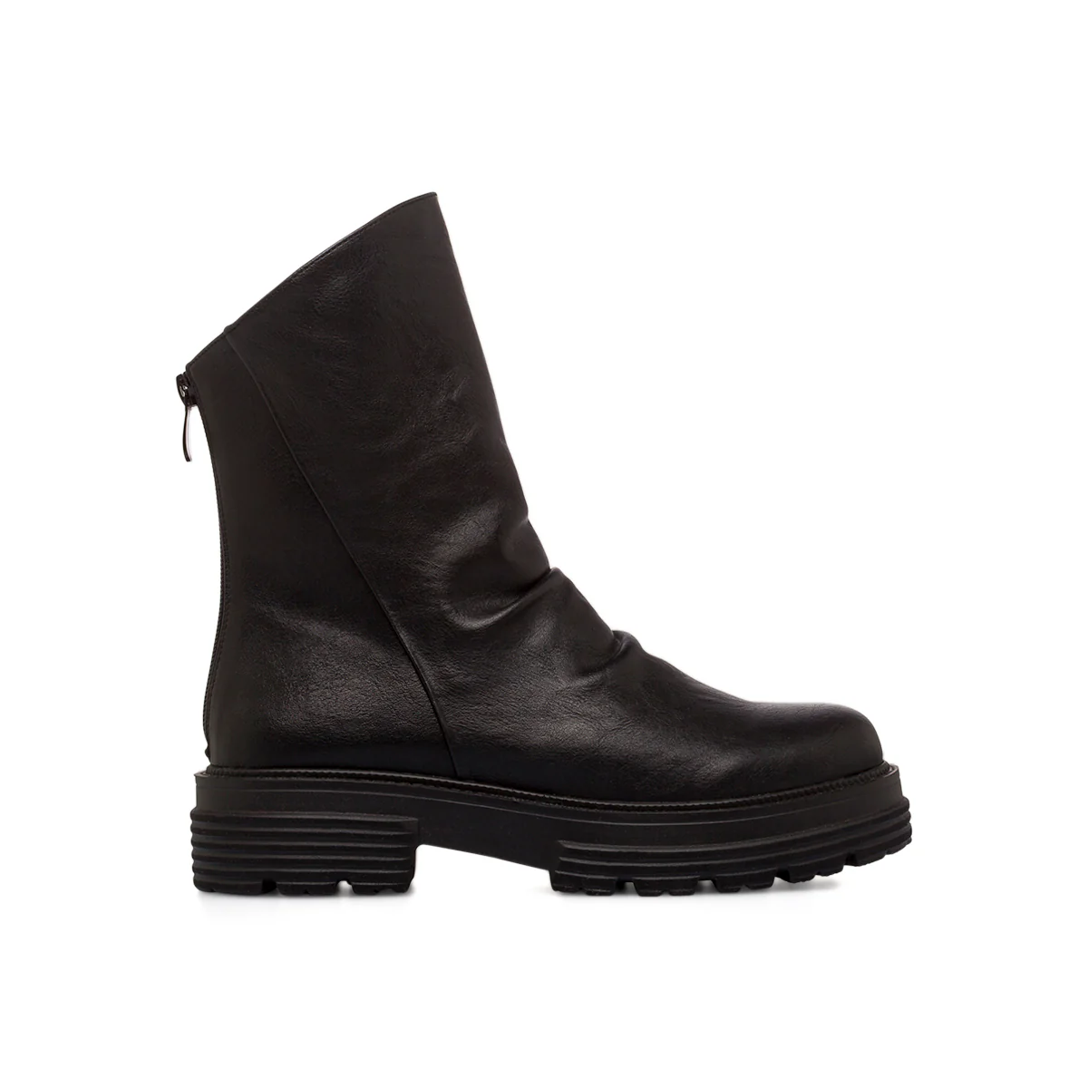 Stivaletti slouchy neri da Donna con zip Lora Ferres - Image 4
