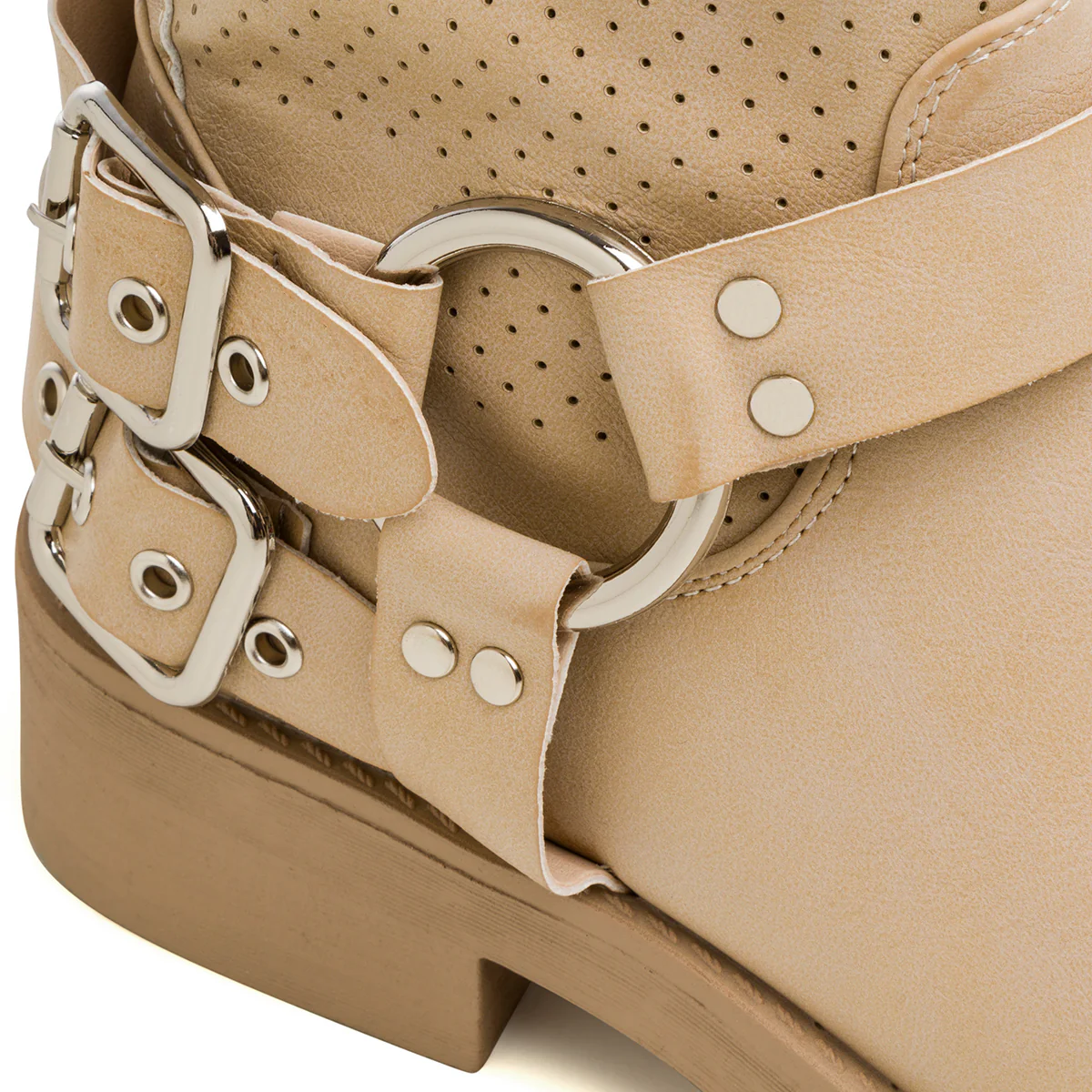 Stivaletti taupe con fibbie da donna Lora Ferres - Image 5