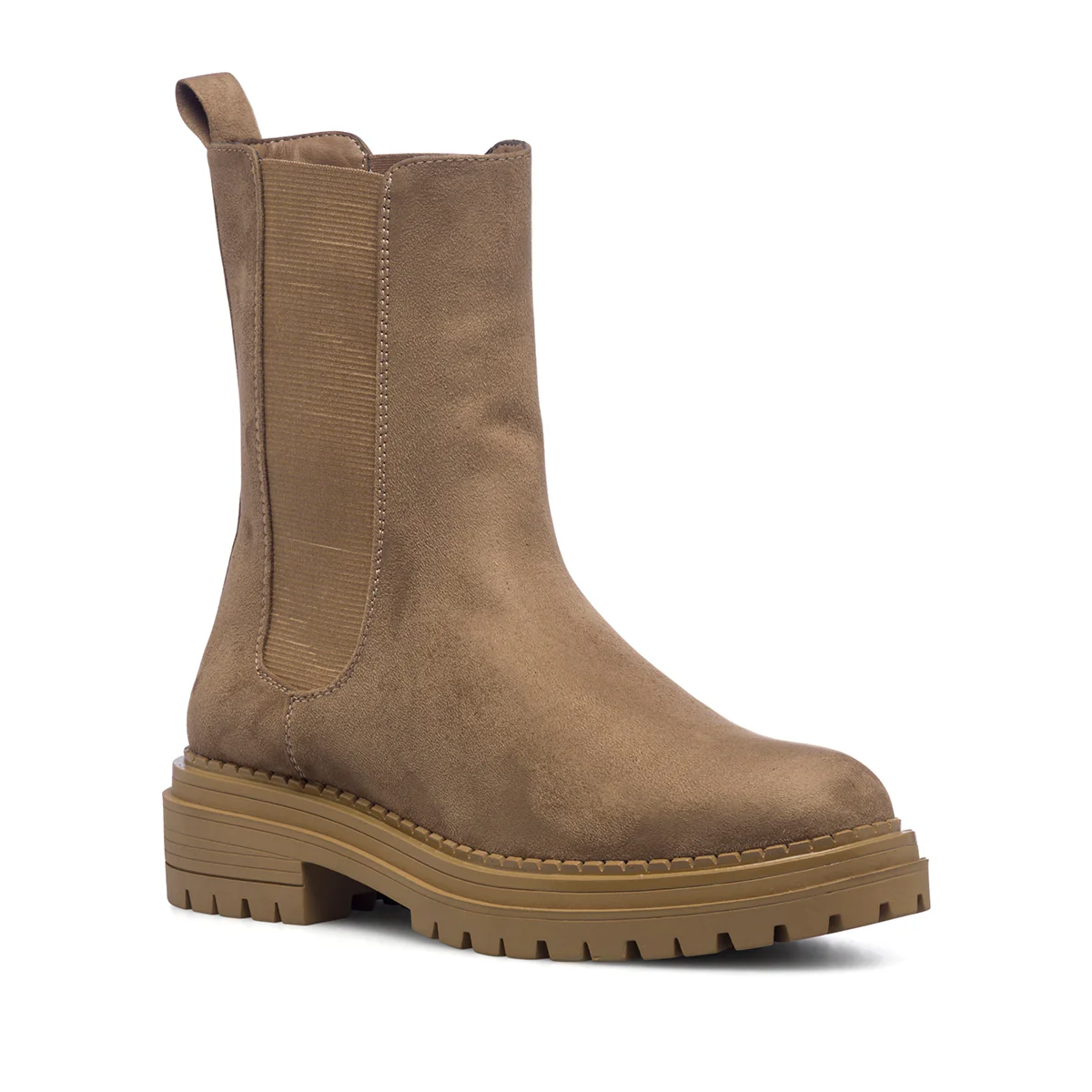 Stivaletti taupe da donna con inserti elastici Swish Jeans - Image 2