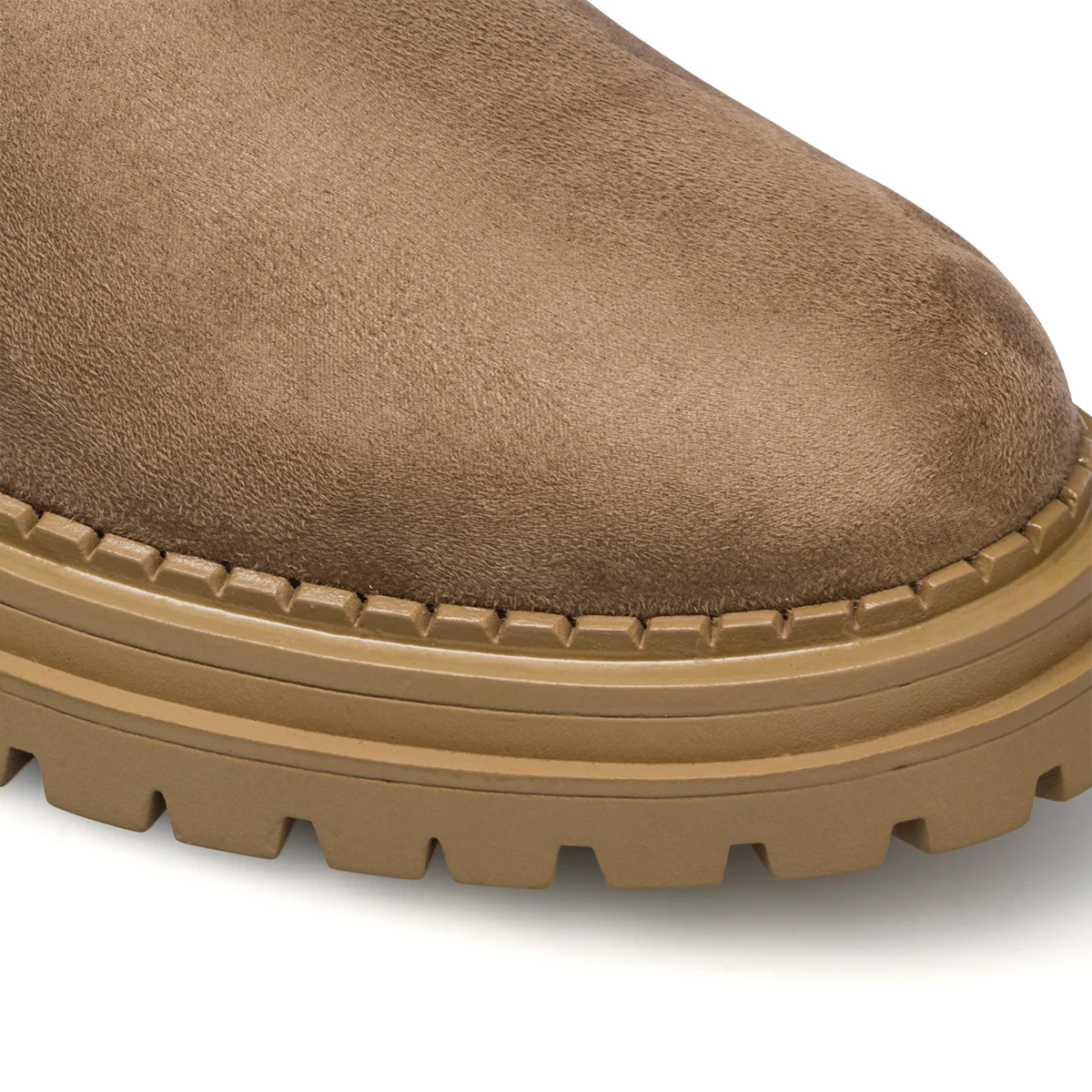 Stivaletti taupe da donna con inserti elastici Swish Jeans - Image 5