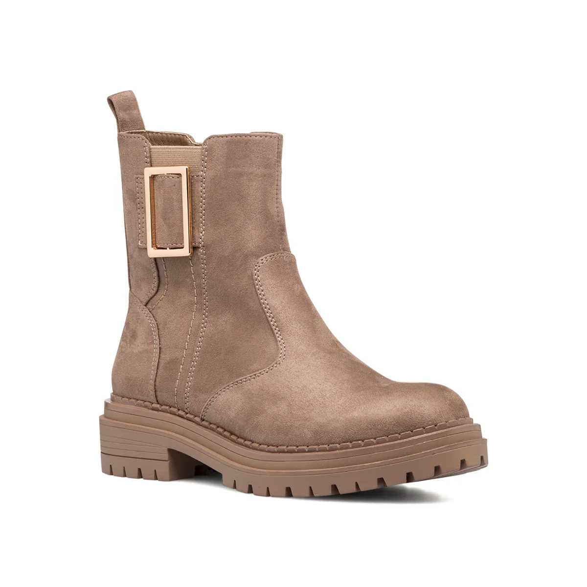 Stivaletti taupe da donna con suola chunky e zip Swish Jeans - Image 5