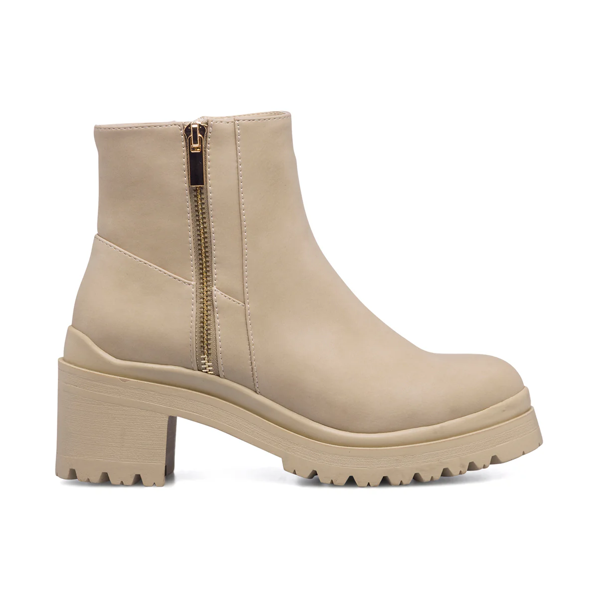 Stivaletti taupe da donna con tacco 5 cm Swish Jeans