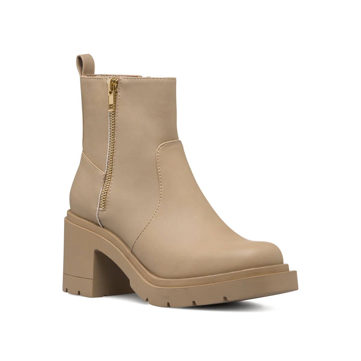 Stivaletti taupe da donna con tacco a blocco 8 cm Swish Jeans - Image 2