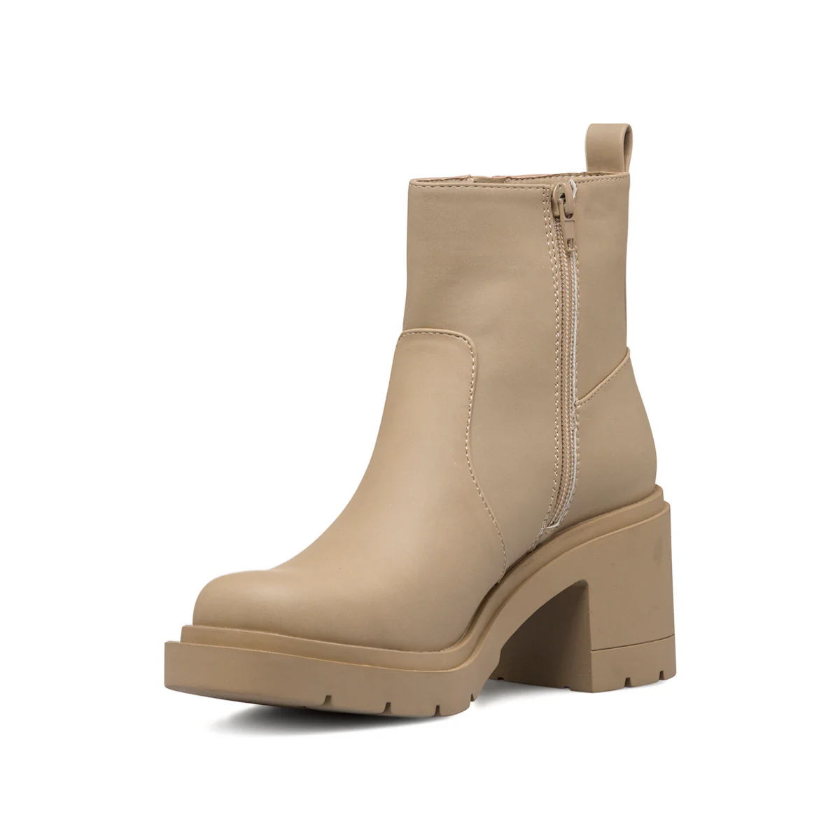 Stivaletti taupe da donna con tacco a blocco 8 cm Swish Jeans - Image 5